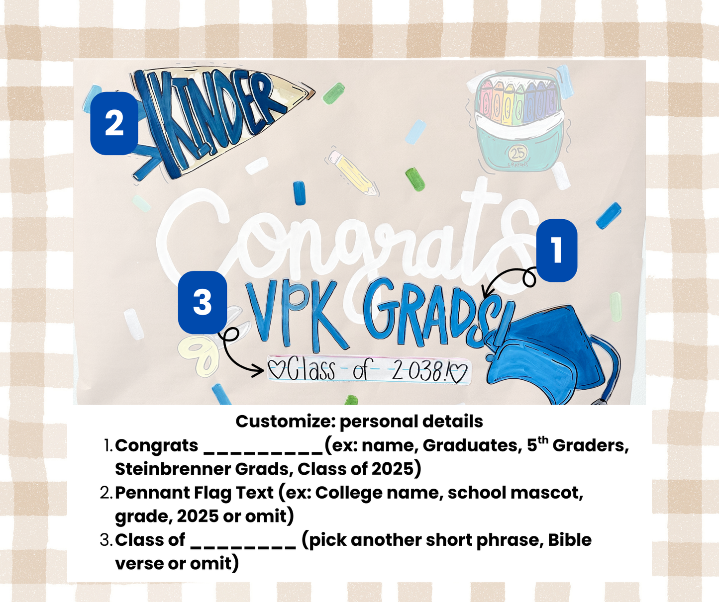 Semi-Custom Grad Banner (40 inch)