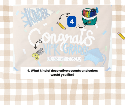 Semi-Custom Grad Banner (40 inch)